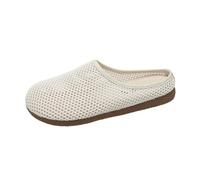 PBHGMGEBLV Pantofole estive da Donna Baotou in Rete, con Suola Morbida e Traspirante, con Suola Piatta, for la casa e for l'esterno(off-White,36 EU)