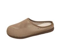PBHGMGEBLV Pantofole estive da Donna Baotou in Rete, con Suola Morbida e Traspirante, con Suola Piatta, for la casa e for l'esterno(Khaki,38EU)
