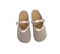 PBHGMGEBLV Pantofole estive da Donna con Fibbia a Rete e Fondo Piatto, Stile Baotou da Pesca(Silver,35 EU)