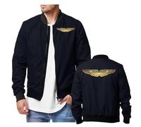 PBHYDFN Giacca da Uomo A.s.t.o.n M.a.r.ti.n, Jackets da Pilota a Maniche Lunghe con Tasche, Giacche Autunno Inverno per L'abbigliamento Quotidiano, Esterno(Dark Blue,XXL)