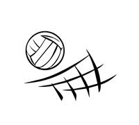 PBHYDK 2Pcs Beach Volley Decor Car Sticker Silhouette Accessori in Vinile 13.5 * 10.2Cm Laptop Valigia Camion Accessori Auto Decalcomania della Decorazione Sticker