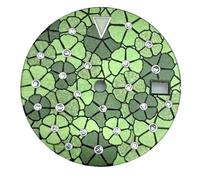 PBNANHGZZ Orologio Smile Life da 28,5 Mm con Quadrante Floreale con Diamanti E Lancette in Argento(Green)