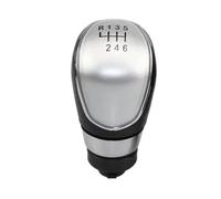 Pbqenxb Per Ford Per Mondeo MK4 Per Fiesta MK7 Per Galaxy MK3 Per Kuga 2008-2013 5/6 Pomello Cambio Velocità Testa Bastone Maniglia Leva Universale Auto Gear Testa Pomello(6 Speed silver)