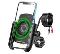Pbqenxb Staffa Navigatore Moto Supporto Per Telefono Per Moto Caricatore Wireless Specchio Per Per Mobile Manubrio Cellulare Ricarica Rapida USB