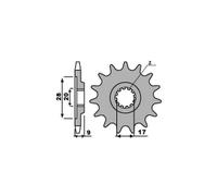 PBR 2064M PIGNONE TRASMISSIONE DENTI 18 PASSO 428 HM 50 SM DERAPAGE 2004