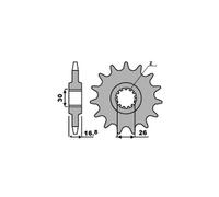 PBR 2068 PIGNONE TRASMISSIONE DENTI 17 PASSO 525 HONDA 600 CBR-F 2003