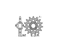 PBR 2078M PIGNONE TRASMISSIONE Z 18 P. 525 BMW F R (F800R) (Fori 10.5mm) 2009