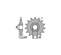 PBR 2088 PIGNONE TRASMISSIONE DENTI 16 PASSO 532 YAMAHA 1200 XJR 1995