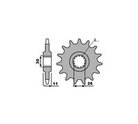 PIGNONE ANTERIORE 2091 16 18NC YAMAHA FZ8/TDM900/MT09/MT07 (CATENA 525) (JTF1591