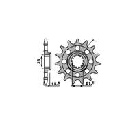 PBR 2093M PIGNONE TRASMISSIONE Z 14 P. 520 KAWASAKI ZX-6RR (ZX600) NINJA 2006