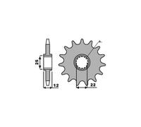 PBR 2102 PIGNONE TRASMISSIONE DENTI 12 PASSO 520 GAS GAS 300 EC 2001