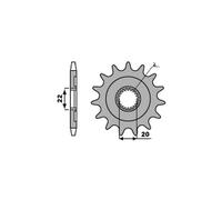 PIGNONE TRASMISSIONE Z 14 P. 520 MOTOCICLI YAMAHA YZF 125 250 PBR 21031418NC