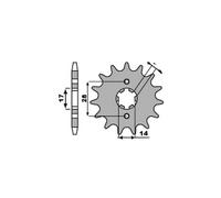 PBR 2107 PIGNONE TRASMISSIONE DENTI 13 PASSO 420 DERBI 50 GPR R 2001