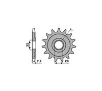 PBR 2120 PIGNONE TRASMISSIONE DENTI 14 PASSO 520 HM 250 CRF X 4T 2005