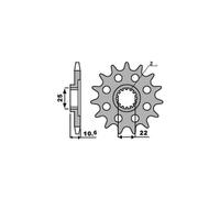 PBR 2125 PIGNONE TRASMISSIONE DENTI 14 PASSO 525 MV AGUSTA 989 BRUTALE /R 2007
