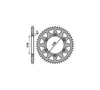 PBR 213 CORONA TRASMISSIONE ACCIAIO DENTI 45 PASSO 520 HUSABERG 350 ENDURO 1993