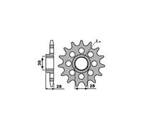 PBR 2148 PIGNONE TRASMISSIONE DENTI 18 PASSO 525 APRILIA 850 MANA GT ABS 2012