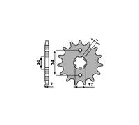 PBR 2175 PIGNONE TRASMISSIONE DENTI 15 PASSO 428 SWM 125 VAREZ 2021