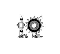 PBR 2178G PIGNONE TRASMISSIONE GOM Z 15 P. 525 APRILIA 1000 RSV R4 (RSV4) 2012