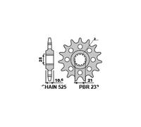 PBR 2331 PIGNONE TRASMISSIONE DENTI 15 PASSO 525 BENELLI 500 TRK 502 2019