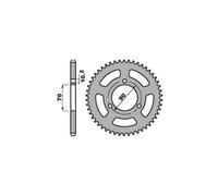 PBR 239 CORONA TRASMISSIONE FERRO DENTI 54 PASSO 420 HONDA 50 MB-SA 1982