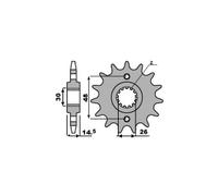 PBR 339 PIGNONE TRASMISSIONE Z 16 P. 530 HONDA 700 VFR-F INTERCEPTOR 1986