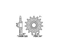 PBR 342F PIGNONE TRASMISSIONE FORATO DENTI 13 PASSO 520 HM 450 SM CRM F 2006