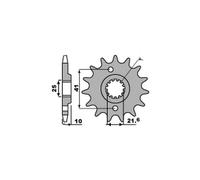 PBR 345 PIGNONE TRASMISSIONE DENTI 14 PASSO 520 YAMAHA 660 XT-R (1D2/5VK) 2005