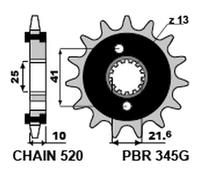 PBR 345G PIGNONE TRASMISSIONE SILENZIATO Z 15 P. 520 HONDA 650 NX DOMINATOR 1992