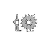 PBR 347 PIGNONE TRASMISSIONE Z 16 P. 530 HONDA 750 VF-CD/2 MAGNA DELUXE 2004