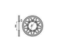 PBR 3505 CORONA TRASMISSIONE ACCIAIO DENTI 52 PASSO 520 TM 300 MX 2004
