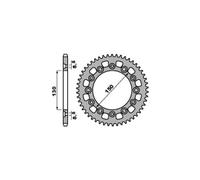 PIGNONE POSTERIORE 4308 39 C45 HONDA XL 500S 79-81 ( PUÒ SOSTITUIRE 245 39 ) (CA