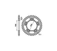 PBR 4444 CORONA TRASMISSIONE ACCIAIO DENTI 45 PASSO 520 DUCATI 937 MONSTER 2023