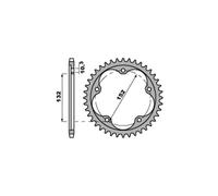PBR 4460 CORONA TRASMISSIONE ACCIAIO TEMPERATO Z 39 P. 525 MV AGUSTA 800 F3 2021