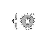 PBR 508 PIGNONE TRASMISSIONE DENTI 17 PASSO 530 KAWASAKI 750 H2 MACH