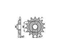 PBR 525 PIGNONE TRASMISSIONE DENTI 16 PASSO 520 KAWASAKI 400 ZXR (ZX-4) 2000
