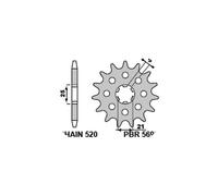 PBR 569F PIGNONE TRASMISSIONE FORATO DENTI 14 PASSO 520 KAWASAKI 250 KLX-R 1995
