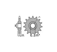 PIGNONE ANTERIORE 580 16 18NC YAMAHA FZ 6/R6/FZ (JTF580.16) (CATENA 530)