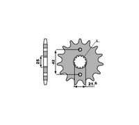 PBR 582 PIGNONE TRASMISSIONE DENTI 16 PASSO 525 KAWASAKI 750 ZR ZEPHYR C1-4 1994