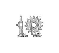 PBR 585F PIGNONE Z 16 P. 520 YAMAHA 750 XT-Z SUPER TENERE' (3LD) 1991