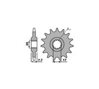 NUOVO PIGNONE 600M IN ACCIAIO 13 DENTI PASSO 420 PBR PER MBK 50 X POWER TZR 2005