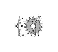 PBR 720M PIGNONE TRASMISSIONE DENTI 18 PASSO 415 CAGIVA 125 MITO SPORT PRO 1996