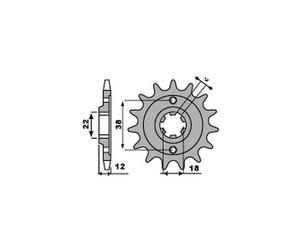 PBR 721 PIGNONE TRASMISSIONE DENTI 16 PASSO 530 CAGIVA 350 ALA BLU 1983