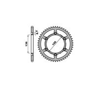 PBR 820 CORONA TRASMISSIONE ACCIAIO DENTI 41 PASSO 520 SUZUKI 250 DR S-L 1990