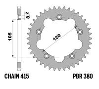 PBR Acciaio per pignoni posteriori Standard - 415, nero
