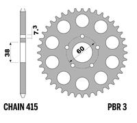 PBR Acciaio per pignoni posteriori Standard - 415, nero