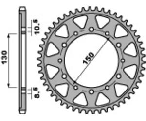 PBR Corona Acciaio C45 Standard 860 - 530