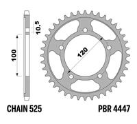 PBR Corona C45 Acciaio Temprato 4447 - 525