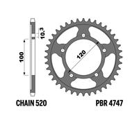 PBR Corona in acciaio temperato 4747 - 520 C45