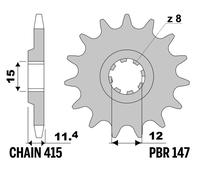 PBR Pignone anteriore standard in acciaio - 415